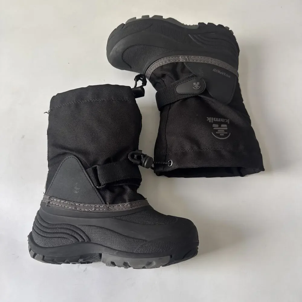 Kamik Waterbug Unisex Kids Toddler Size 11 Snow Waterproof Boots Black